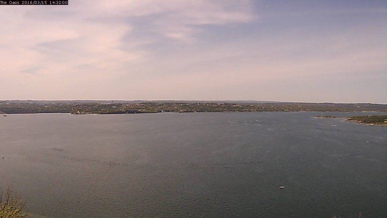 Lake Travis webcam, March 15, 2016 1:40 PM CT