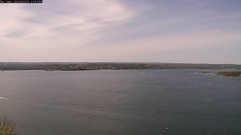 Lake Travis webcam, March 15, 2016 1:50 PM CT