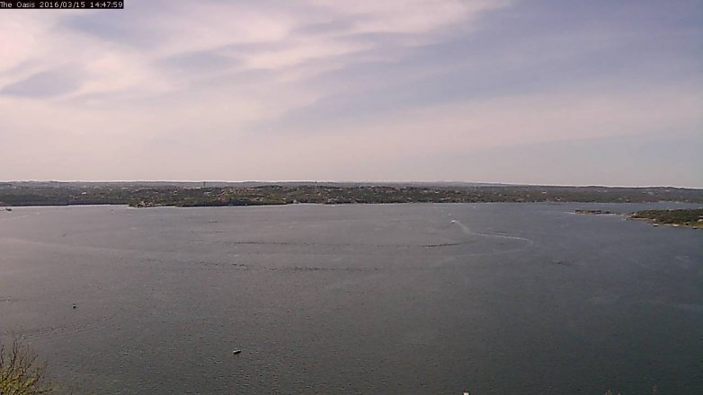 Lake Travis webcam, March 15, 2016 1:55 PM CT