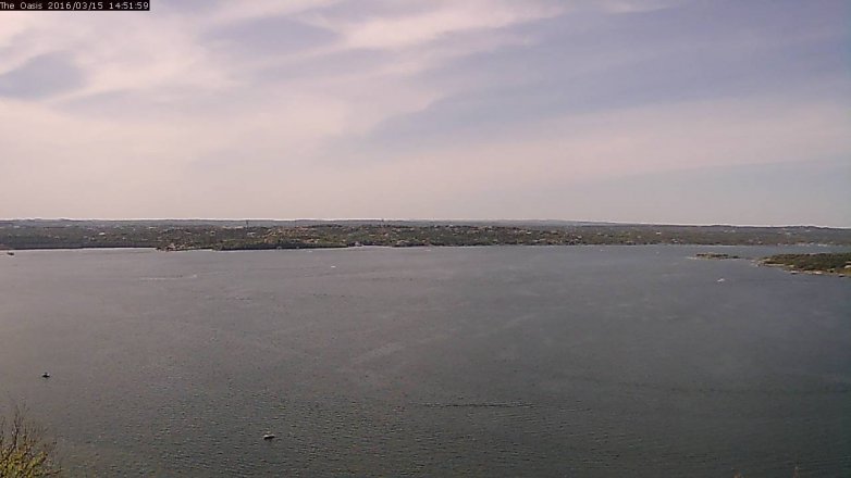 Lake Travis webcam, March 15, 2016 2:00 PM CT