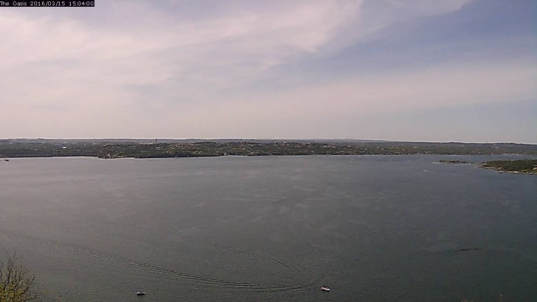 Lake Travis webcam, March 15, 2016 2:10 PM CT