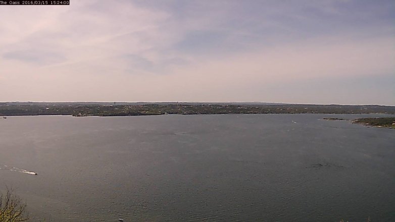 Lake Travis webcam, March 15, 2016 2:30 PM CT