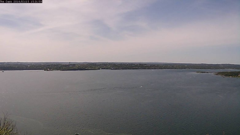 Lake Travis webcam, March 15, 2016 2:40 PM CT