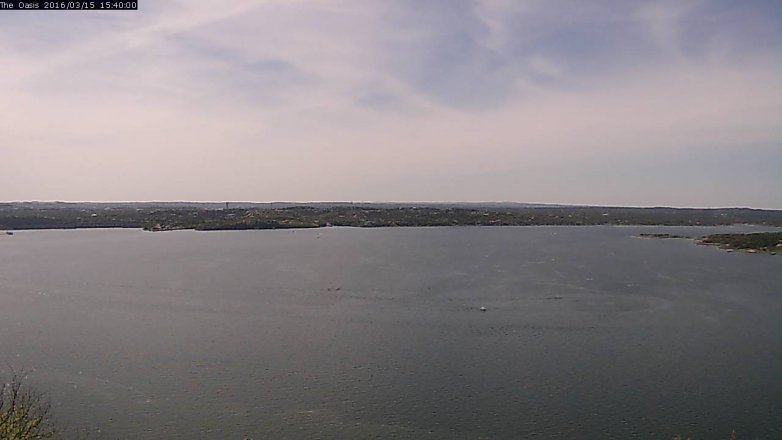 Lake Travis webcam, March 15, 2016 2:45 PM CT