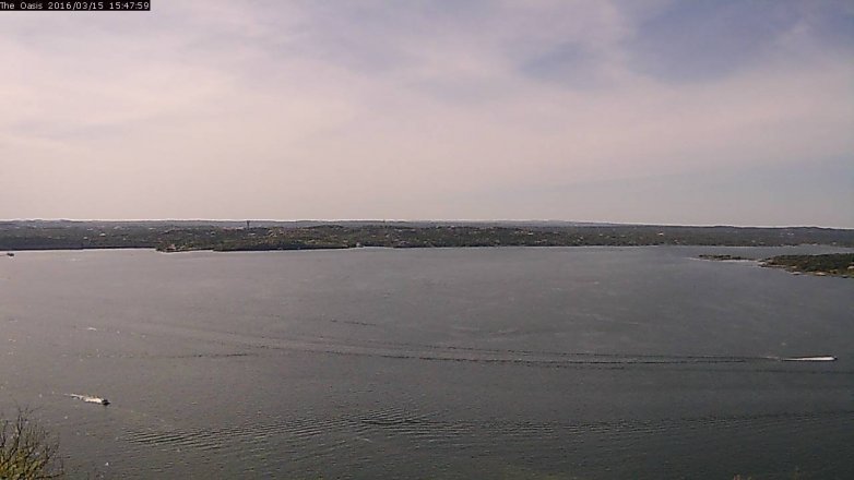 Lake Travis webcam, March 15, 2016 2:55 PM CT