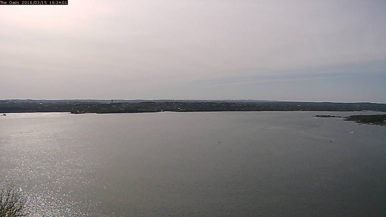 Lake Travis webcam, March 15, 2016 3:40 PM CT