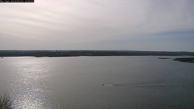 Lake Travis webcam, March 15, 2016 4:05 PM CT