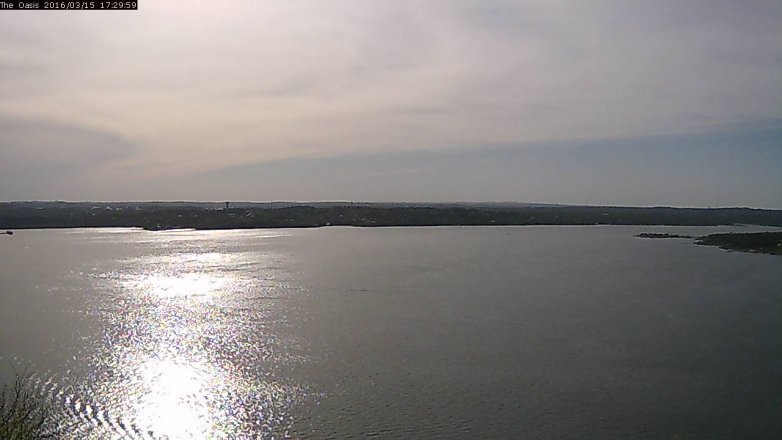 Lake Travis webcam, March 15, 2016 4:35 PM CT