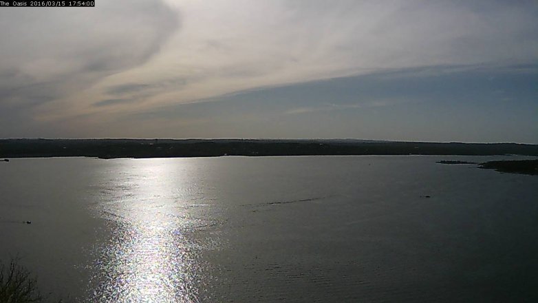 Lake Travis webcam, March 15, 2016 5:00 PM CT