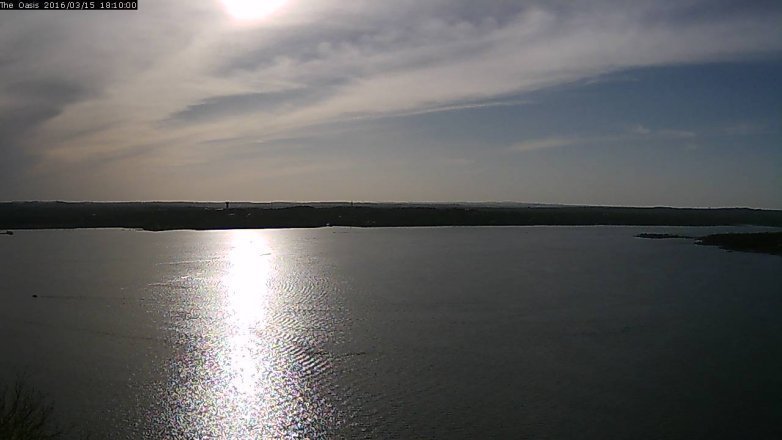 Lake Travis webcam, March 15, 2016 5:15 PM CT