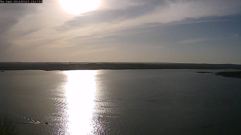 Lake Travis webcam, March 15, 2016 5:25 PM CT