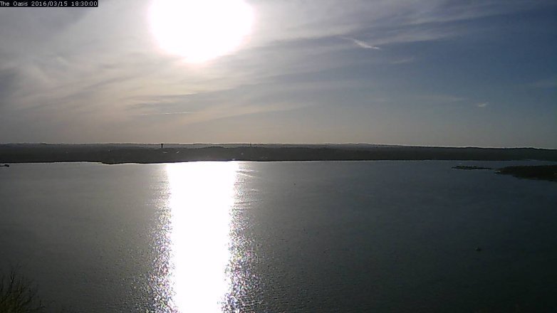 Lake Travis webcam, March 15, 2016 5:35 PM CT