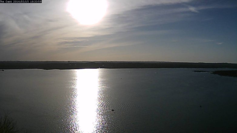 Lake Travis webcam, March 15, 2016 5:40 PM CT