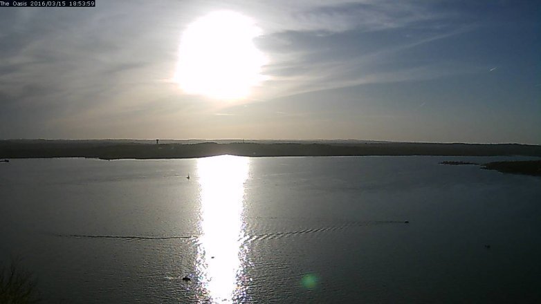 Lake Travis webcam, March 15, 2016 6:00 PM CT