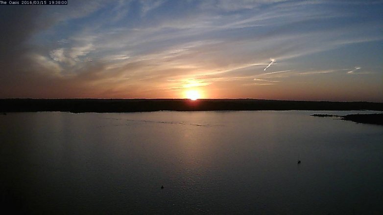 Lake Travis webcam, March 15, 2016 6:45 PM CT