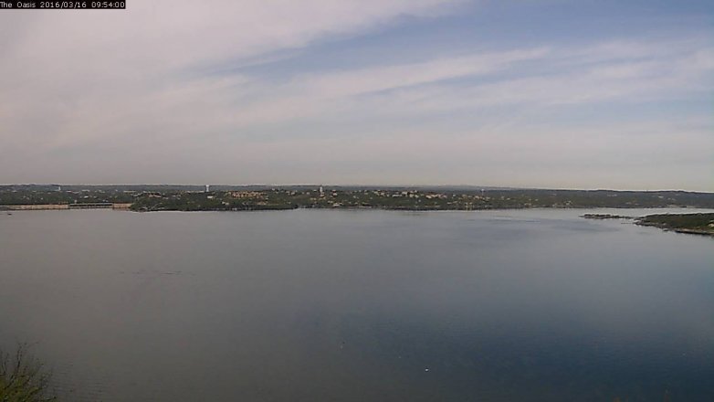 Lake Travis webcam, March 16, 2016 9:00 AM CT