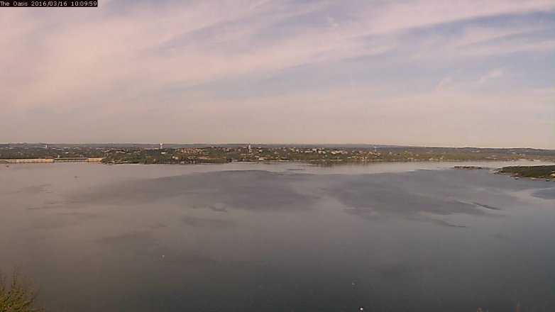 Lake Travis webcam, March 16, 2016 9:15 AM CT
