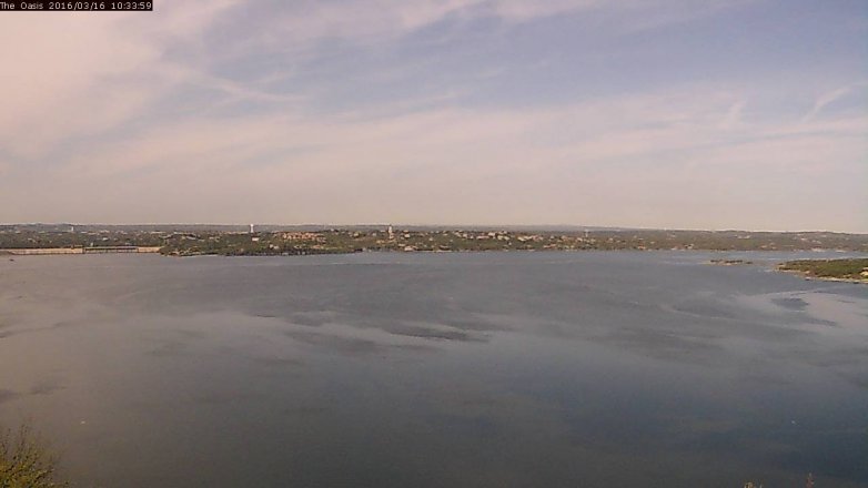 Lake Travis webcam, March 16, 2016 9:40 AM CT