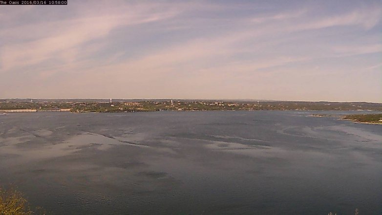 Lake Travis webcam, March 16, 2016 10:05 AM CT