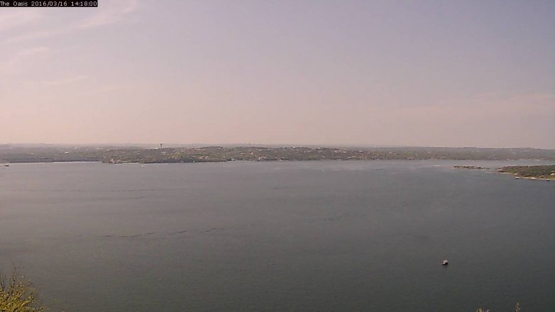 Lake Travis webcam, March 16, 2016 1:25 PM CT