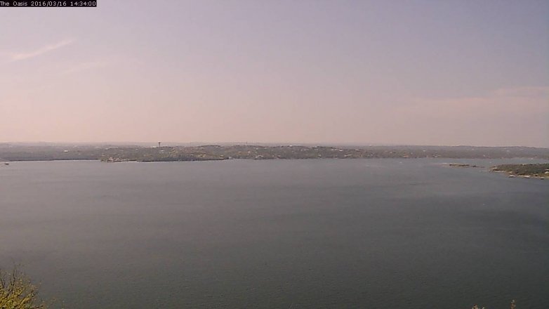 Lake Travis webcam, March 16, 2016 1:40 PM CT