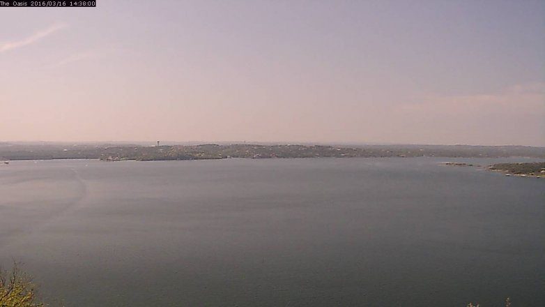 Lake Travis webcam, March 16, 2016 1:45 PM CT