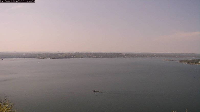 Lake Travis webcam, March 16, 2016 1:55 PM CT