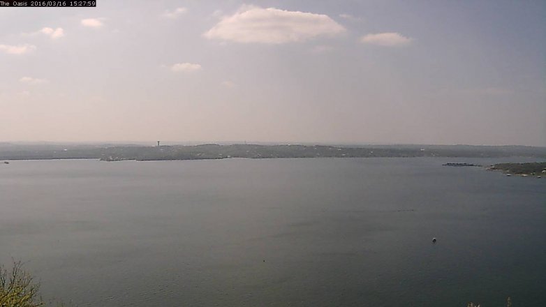 Lake Travis webcam, March 16, 2016 2:35 PM CT