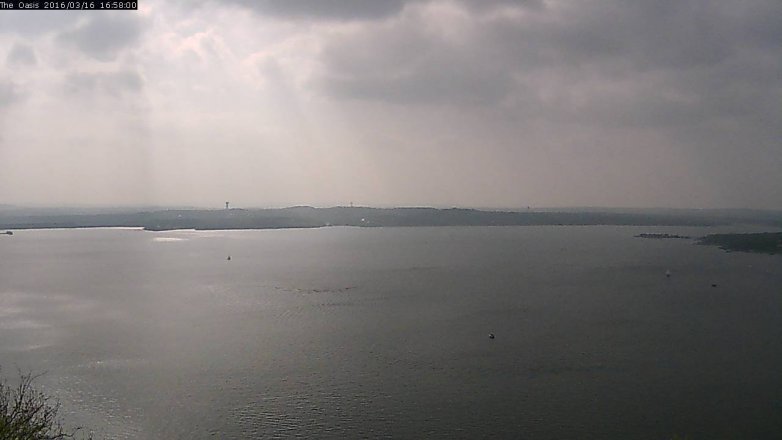 Lake Travis webcam, March 16, 2016 4:05 PM CT