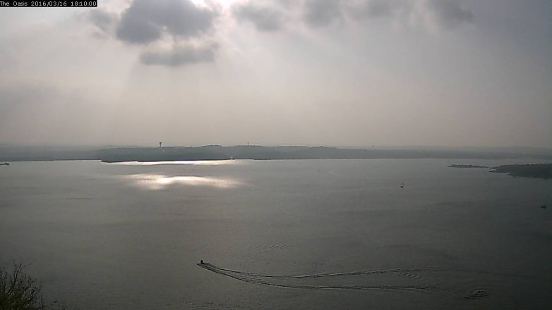 Lake Travis webcam, March 16, 2016 5:15 PM CT