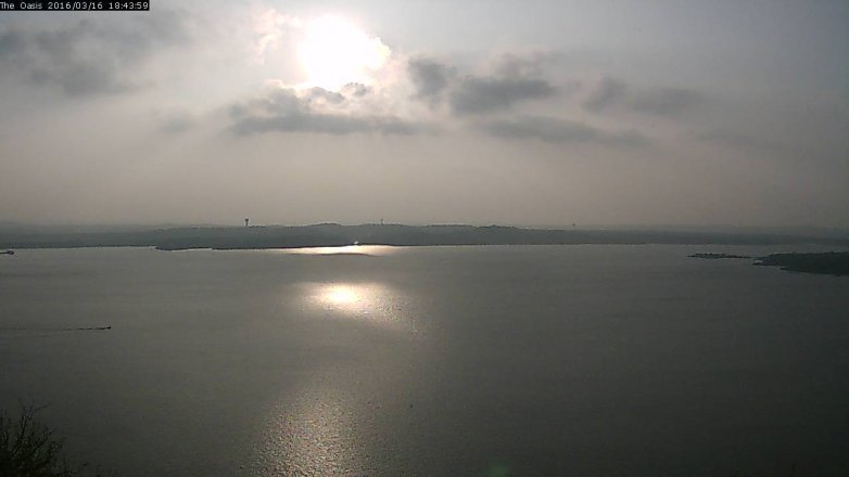 Lake Travis webcam, March 16, 2016 5:50 PM CT