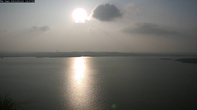 Lake Travis webcam, March 16, 2016 5:55 PM CT