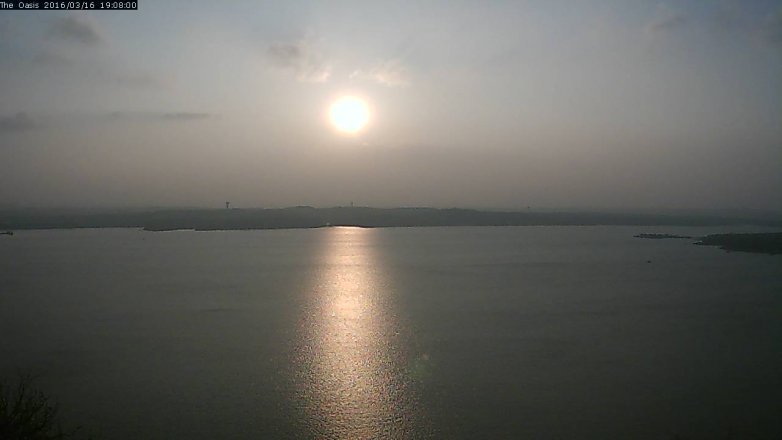 Lake Travis webcam, March 16, 2016 6:15 PM CT