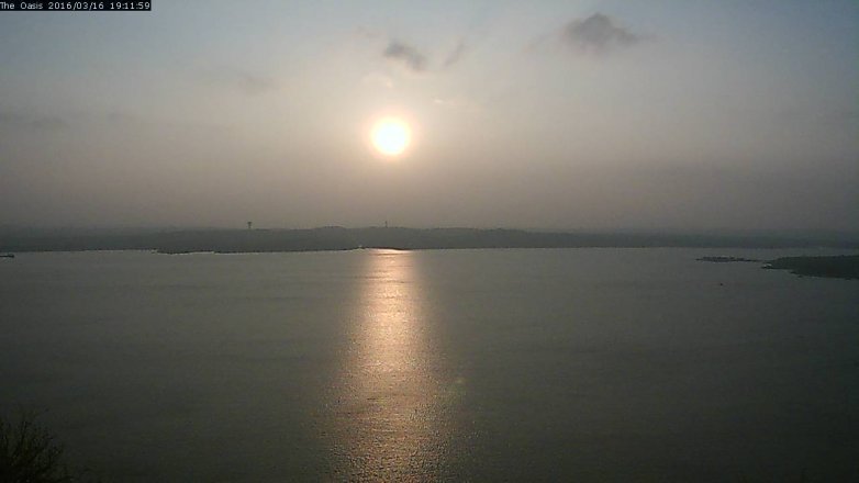 Lake Travis webcam, March 16, 2016 6:20 PM CT