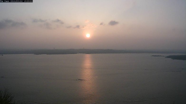 Lake Travis webcam, March 16, 2016 6:25 PM CT