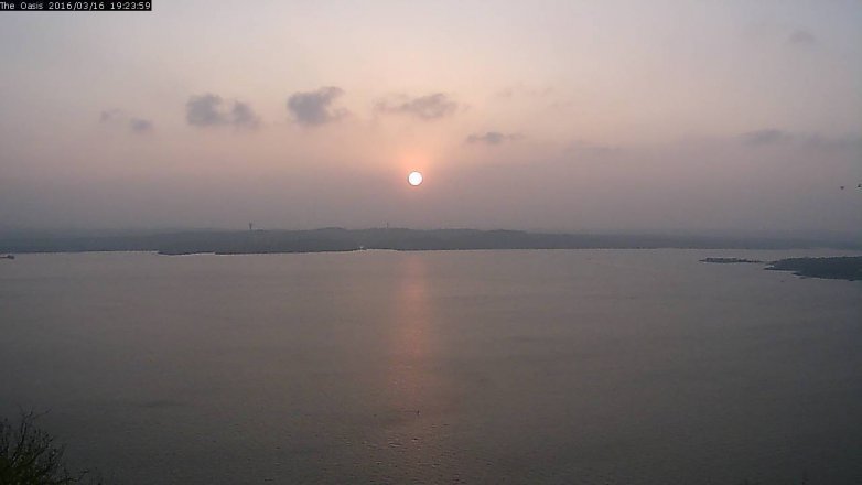 Lake Travis webcam, March 16, 2016 6:30 PM CT