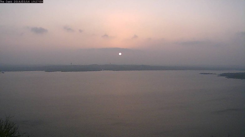 Lake Travis webcam, March 16, 2016 6:35 PM CT
