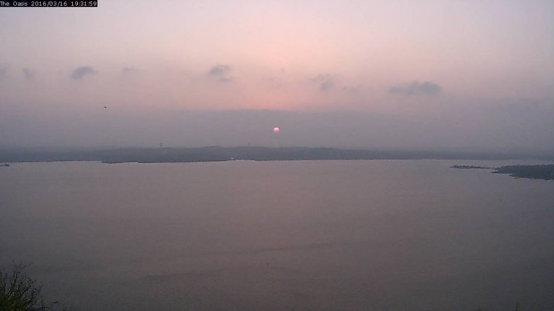 Lake Travis webcam, March 16, 2016 6:40 PM CT