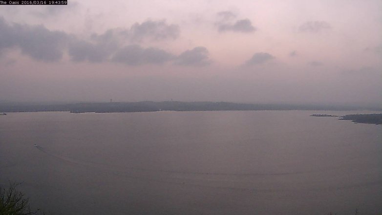 Lake Travis webcam, March 16, 2016 6:50 PM CT