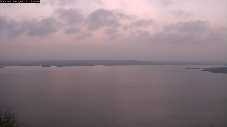 Lake Travis webcam, March 16, 2016 6:55 PM CT