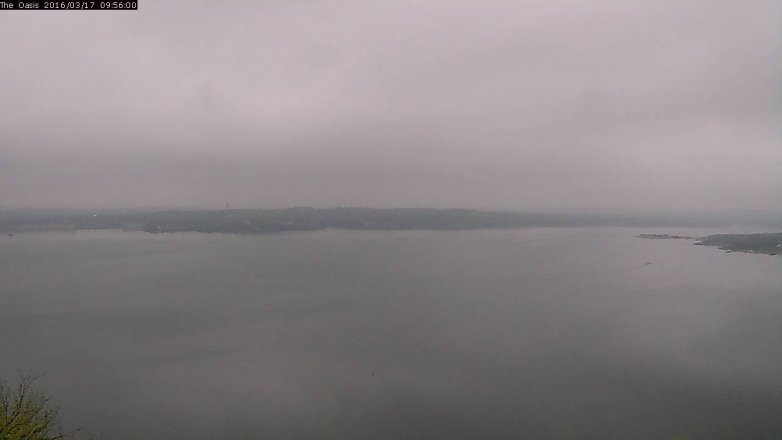 Lake Travis webcam, March 17, 2016 9:05 AM CT