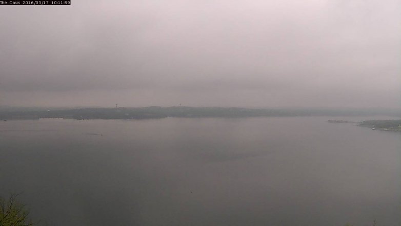 Lake Travis webcam, March 17, 2016 9:20 AM CT