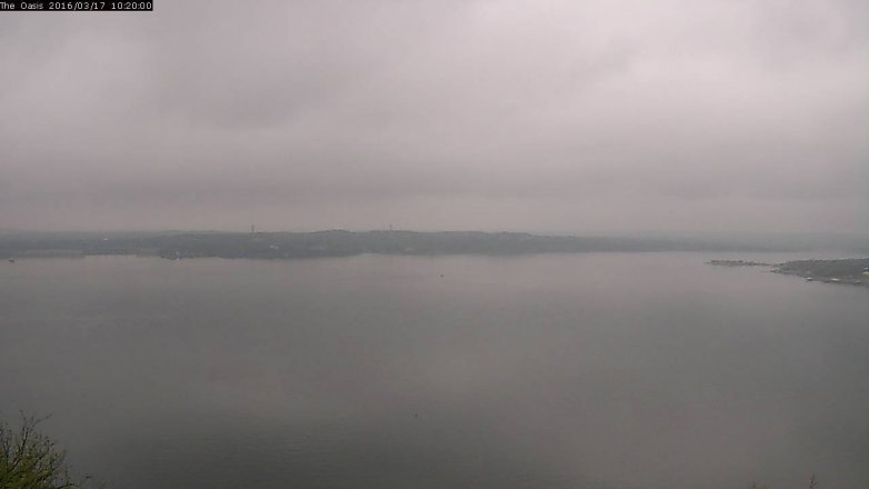 Lake Travis webcam, March 17, 2016 9:25 AM CT