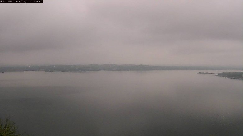 Lake Travis webcam, March 17, 2016 9:45 AM CT