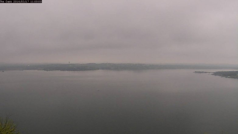 Lake Travis webcam, March 17, 2016 10:05 AM CT