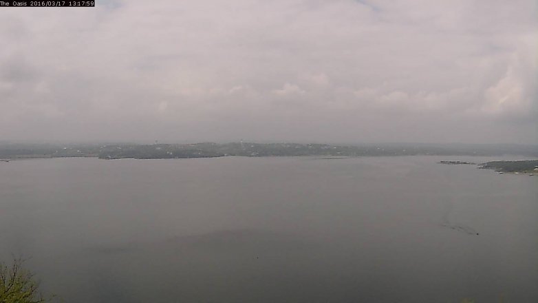Lake Travis webcam, March 17, 2016 12:25 PM CT