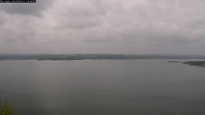 Lake Travis webcam, March 17, 2016 12:55 PM CT