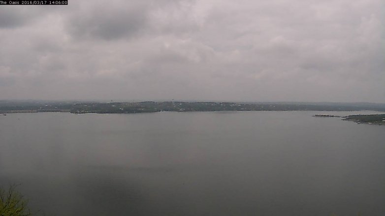 Lake Travis webcam, March 17, 2016 1:10 PM CT
