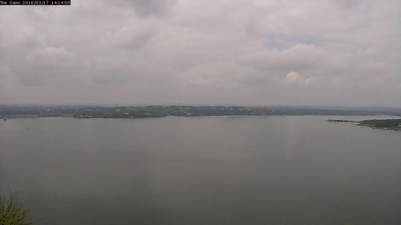 Lake Travis webcam, March 17, 2016 1:20 PM CT