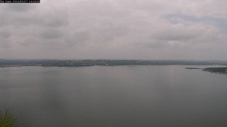 Lake Travis webcam, March 17, 2016 1:25 PM CT